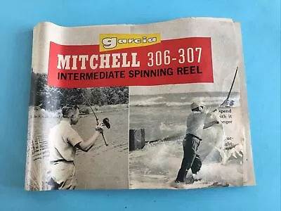 Vintage GARCIA MITCHELL 306-307 Spinning Reel Instruction Owner's Manual Booklet • $5.99