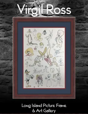 Virgil Ross Signed Looney Tunes Bugs Bunny Custom Framed Print • $650