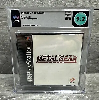 9.2 MINT CIB Metal Gear Solid Complete Playstation 1 PS1 WATA CGC Black Label • $269.99