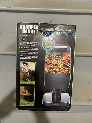 SHARPER IMAGE MOTION ACTIVATED CANDY DISPENSER M&M’s PEANUTS Home Office BLACK • $50