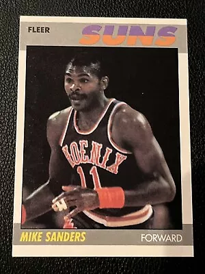 MIKE SANDERS 1987 PHOENIX SUNS 87-88 FLEER BASKETBALL NBA #96 Of 132 MINT FRESH • $1.05