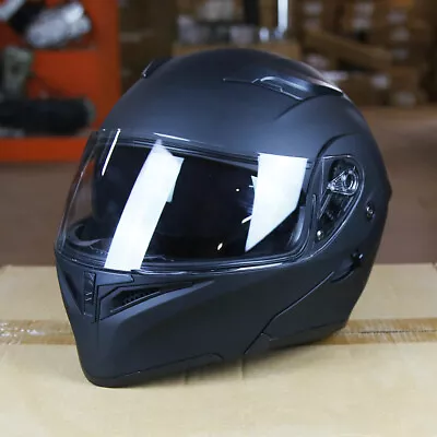 DOT LED Light Modular Flip Up Motorcycle Helmet ATV Off Road Street Moto Helmets • $73.99