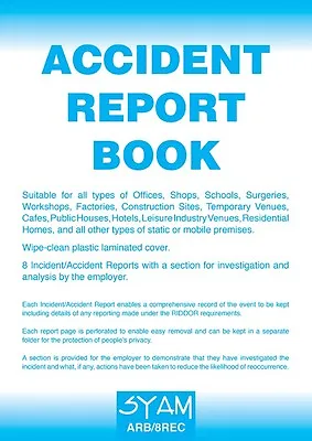 £8.95 • Buy Syam Accident Report Book - ARB/8REC 