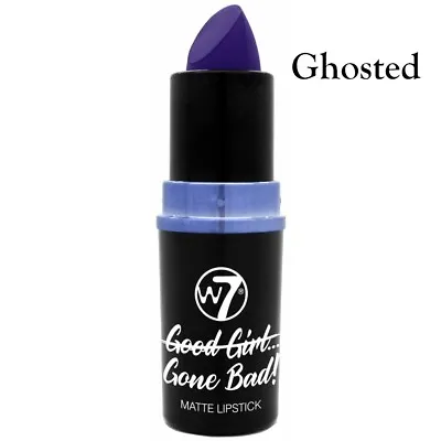 Brand New & Sealed W7 Good Girl... Gone Bad! Matte PURPLE Lipstick - Ghosted • £3.79