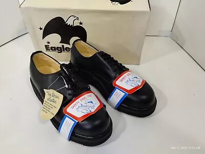 Eaglestar Safety Steel Toe Black Lace Shoes Oil Resistant Soles 6.5 N.O.S • $25