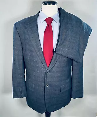 Isaia Napoli Suit Mens 42R 2 Piece Gray Wool Blend Blazer Jacket Pants 38x30 • $349.89