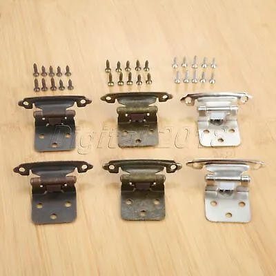 $3.84 • Buy 2pc Vintage Kitchen Cabinet Door Hinges Self Closing Stay Flush Variable Overlay