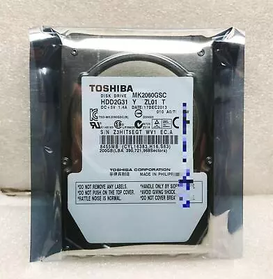 Toshiba 200GB 2.5  MK2060GSC Car Auto Navigation/Industrial Computer Hard Drive • $99.99