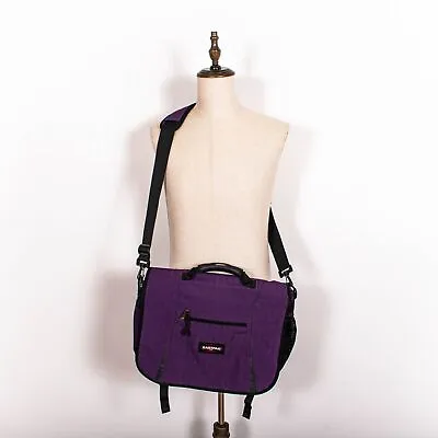 Vintage Eastpak USA Purple Big Shoulder Handle Bag • £45.36