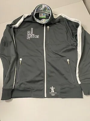Vancouver Canada 2010 Olympics Adult Jacket Large Full Zip Green 24  Pit 28  Len • $18.95