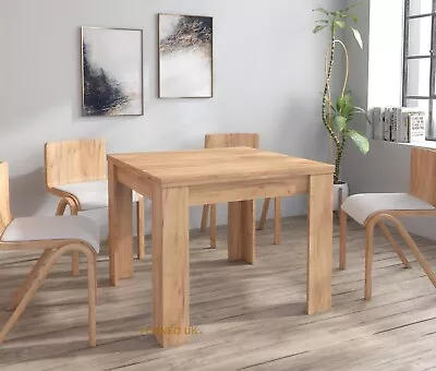 Modern Dining Table Extendable 90-180cm Oak Effect Golden 01 • £189.90