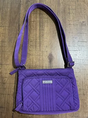 Vera Bradley Little Hipster RFID Crossbody Bag Purple Pockets Card Slots EUC! • $22