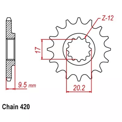 MTX Standard Front Sprocket 14T For KTM 65 SX 2004-2019 • $28.42