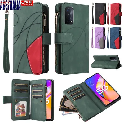 For OPPO A38 A58 A78 A17 A96 A74 Find X5 Flip Leather Case Zipper Wallet Cover • $17.29