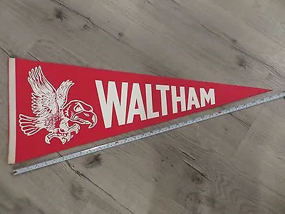 Waltham Massachusetts High School Mass MA Vintage Felt Pennant Flag Football • $14.99