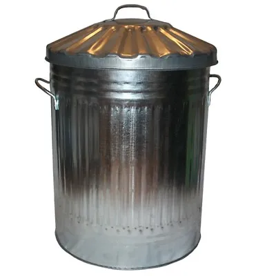 60L Liter Galvanised Metal Bin KITCHEN BEDROOM Home Garden Rubbish Waste Storage • £117.95