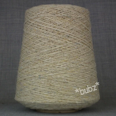 £18.95 • Buy DONEGAL TWEED PURE WOOL 4 PLY YARN NATURAL CREAM 400g CONE HAND MACHINE KNITTING