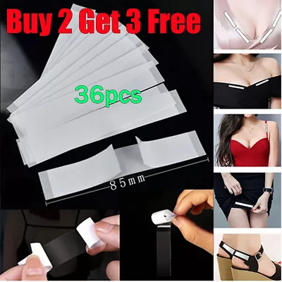 36Pcs Self Adhesive Double-Sided Fashion Body Tape Safe Tape Clear Bra Tape • £2.71