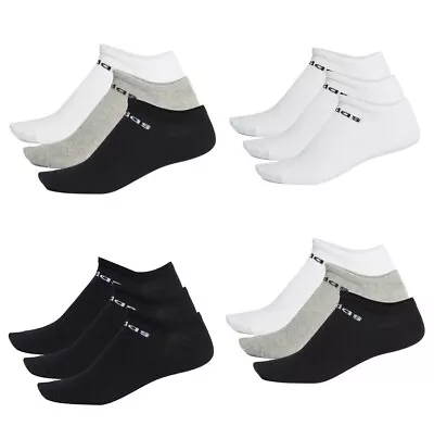 Adidas Mens Womens No Show Ankle Socks Nc Low Cut Sports Gym Training Sock Size • £9.99