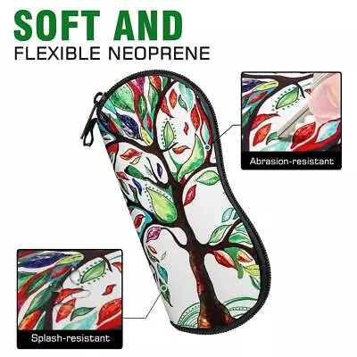 $11.91 • Buy Ultra Light  Portable Neoprene  Glasses Case Eyeglass  Pouch Box With Clip