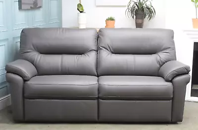 G Plan Static Seattle 3 Seater Sofa In Cambridge Earth Leather. Rrp £2989. • £1499