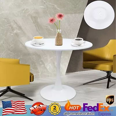 Mid-Century White Round Top Dining Table - Modern Tulip 31.5  Dining Room Table • $112.10
