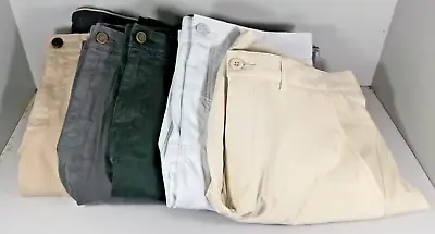 Lot Of Five Men's Pants Size 33 X 30 & Shorts 33 Various Colors Johnston Murphy • $34.95