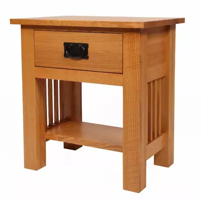 Amish End Table With Drawer Side Table Mission Style Quarter Sawn Oak USA • $675