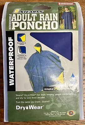 Stearns Adult Rain Poncho Universal Size PVC Dry Wear Waterproof Reversible • $14.95