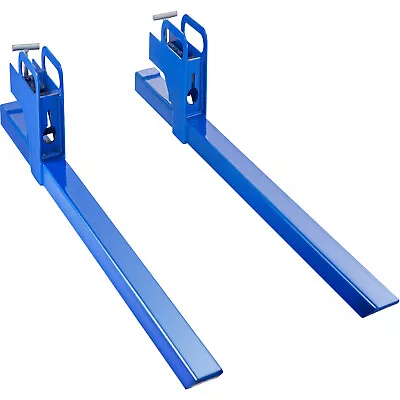 $124.99 • Buy VEVOR Clamp On Pallet Fork 50  450kg Forklift Extension Tractor Loader Bucket