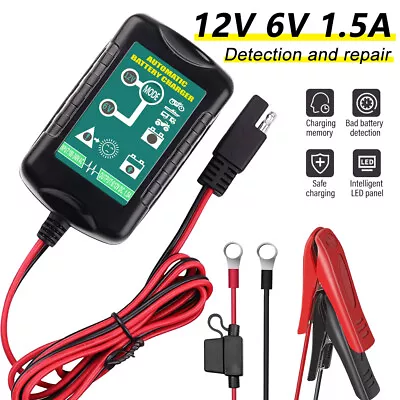 Automatic Battery Charger Maintainer Motorcycle Trickle Float For 6V 12V Battery • $11.50
