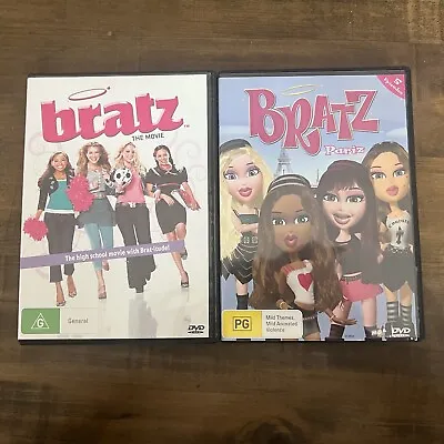 Bratz Bundle DVD's X 2 Lot Bratz The Movie & Bratz Pariz DVDs PAL 4 • $24.95