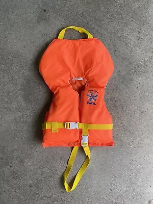 Neon Orange Stearns Youth Life Jacket Life Vest Ski Vest Child 30-50 Lbs. NEW • $12.50