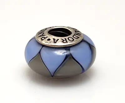 Pandora Sterling Silver Captivating Blue Murano Glass Bead Charm 790637 • £19.41
