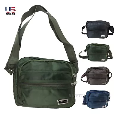 Mens Nylon Messenger Shoulder Bag Crossbody School Book Bags Satchel Lightweight • $9.99