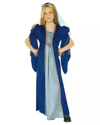 Juliet Costume For Kids Girls Medieval Electric Blue Dress W Headpiece Book Week • $30.90