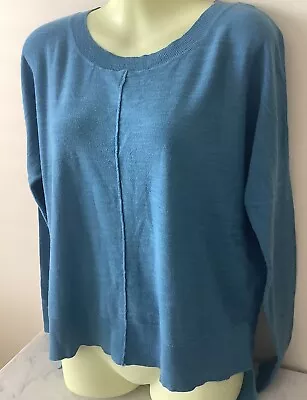 Country Road Cotton Jumper Blue Oversized Xs /s Guc • $11