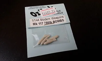 Ozmods OZCONV14403-24 1/144 Mk 117 750lb Bombs (4 Per Pack) • $5.50