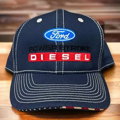 New Ford Power Stroke Diesel  Strapback Hat Cap American Flag F-250 F-350 • $12.75