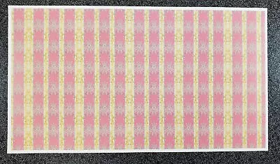 Dollhouse HALF SCALE Wallpaper Pink Gold 1 Sheet World Model 1:24 Victorian • $8.53