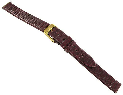 8mm Morellato Genuine Lizard Flat Burgundy Ladies Watch Band Regular • $19.51