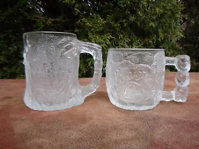 McDonald's The Flinstone's Treemendous And Rocky Road 8 Oz. Glass Mugs (1993) • $9.99