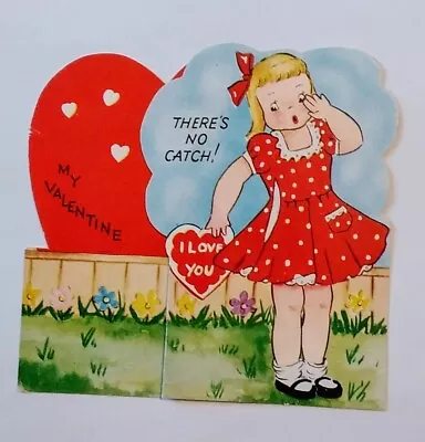 Vintage Valentine Card Girl Doll • $4.95