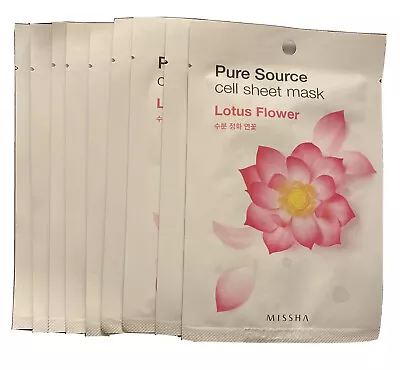 Missha Pure Source Cell Sheet Face Mask Pack Of 9 Sheets • $16.99