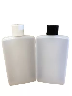 250ml HDPE Rectangular Bottles White / Back Screw Caps - LARGE LETTER POSTAL • £4.25