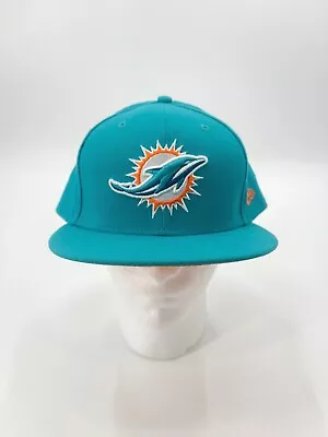 Miami Dolphins Current All Aqua Flat Brim Fitted Hat • $9.99