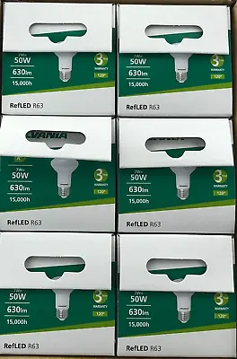 6 Pack LED R63 Sylvania 7W 240V ES E27 6500k Daylight 630lm NON-DIM 7 Watt 26336 • £12.96