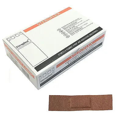 1 Box Of Steroplast Steroflex Flexible Stretchy Fabric Medium 7.5 X 2cm Plasters • £6.89
