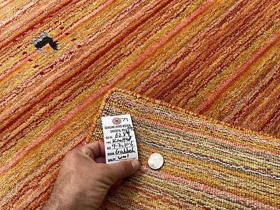 9x12 HANDMADE VINTAGE RUG HAND-KNOTTED COLORFUL Orange Oriental Carpet Rust BIG • $1495