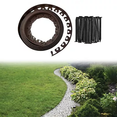 10m X Flexi Lawn/path/border Edging 60mm High+20pegsWOODLAND BROWN-ideal Curves • £16.99